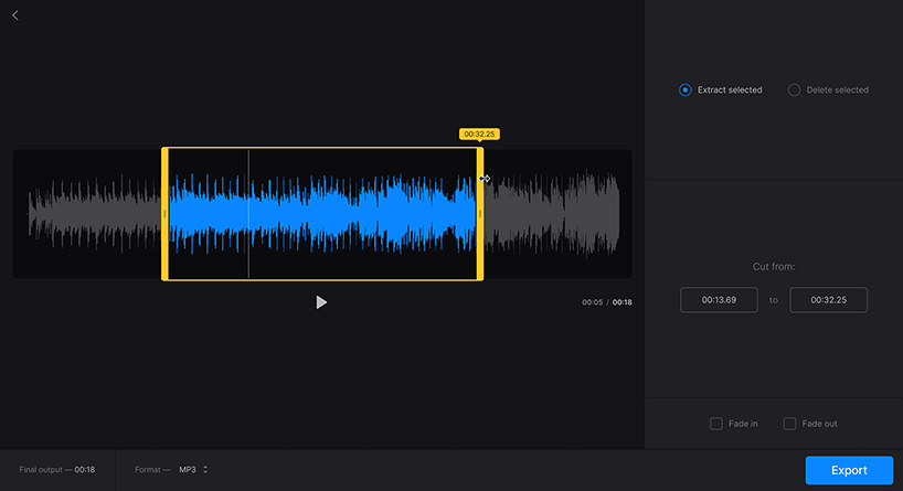 how cut mp3 audio