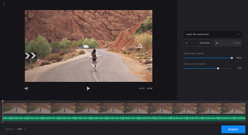 Add Audio to Video — Clideo