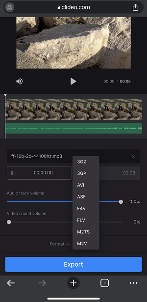 Change format of video with music