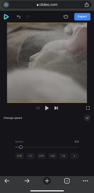 Change speed for video with music in Video Editor