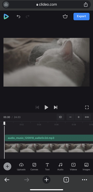 Video and audio in Video Editor