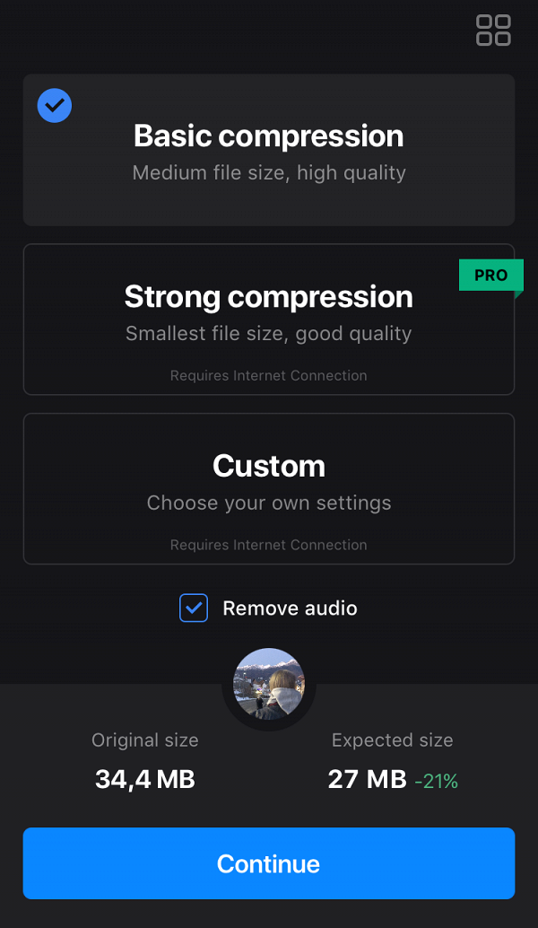 Video Compression App for iPhone — Clideo