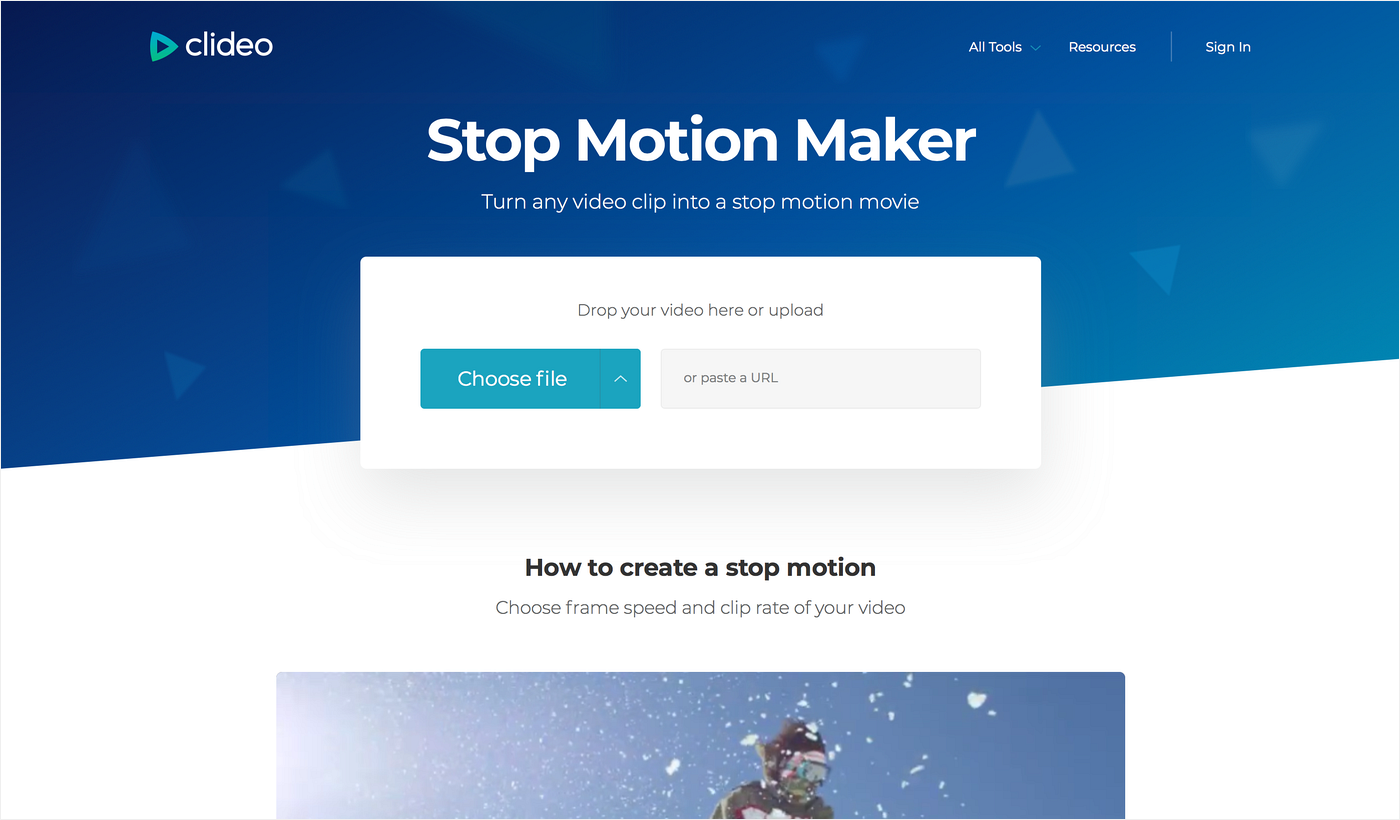 How to add a video for editing Choose a video to make a stop motion animation
