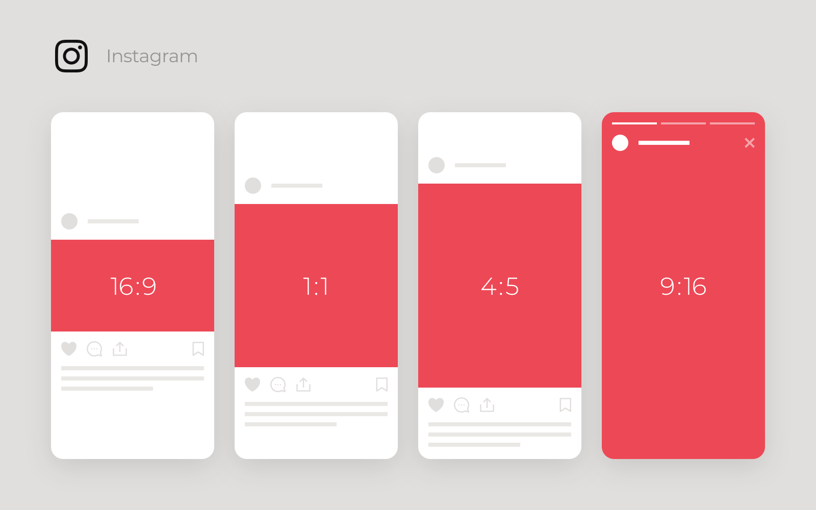 Instagram video types and aspect ratio Instagram Landscape, Vertical, Stories, Square videos and their aspect ratio