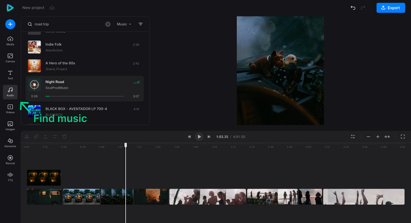 Make video with music