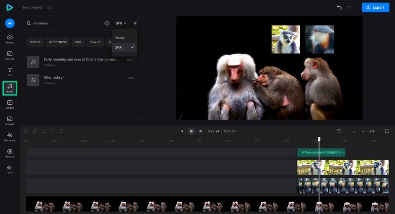 Add music to video overlay Add music to video on top of video