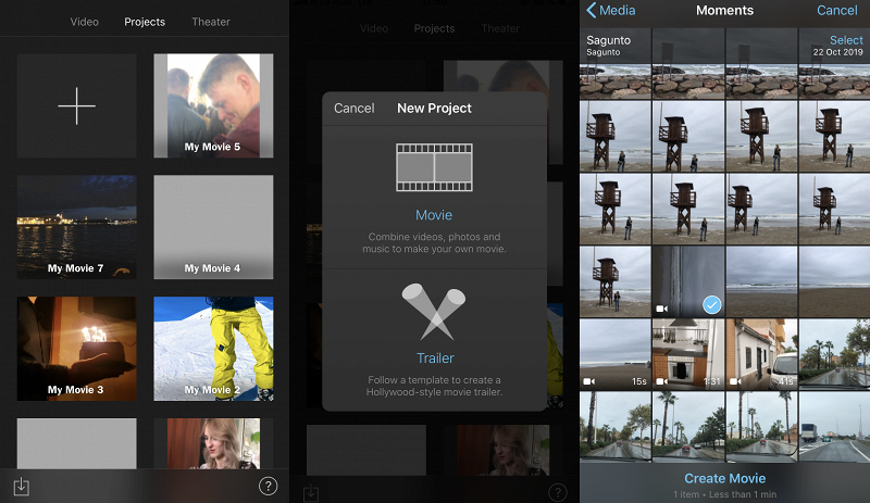 Import a video to iMovie on your iPhone