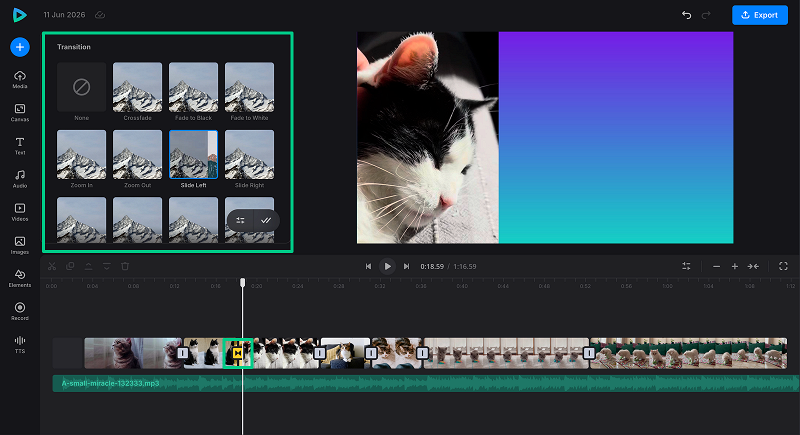 Add video transition