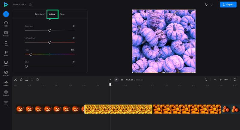 Adjust hue in Halloween GIF