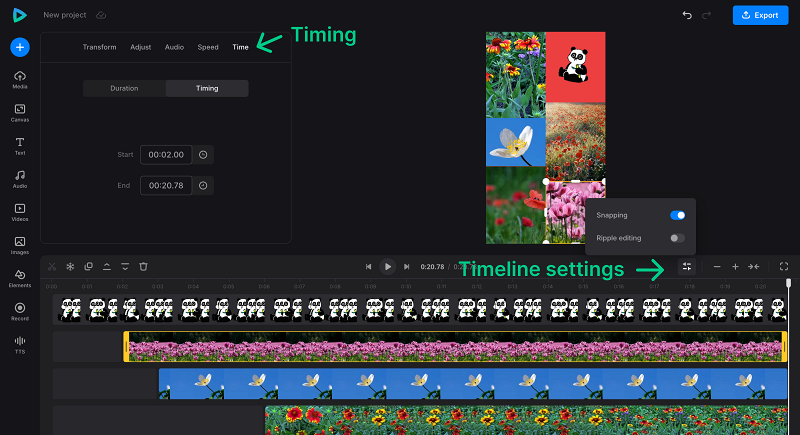 Adjust length of multiple videos on one screen