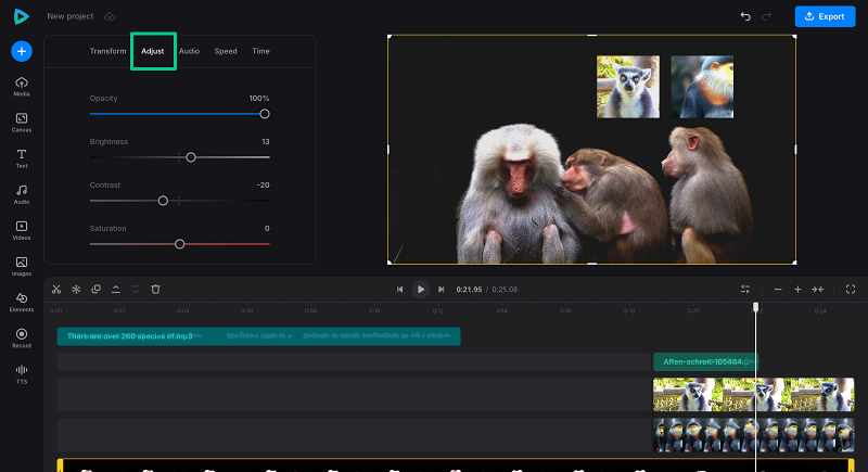 Adjust video in video overlay Adjust video on top of video