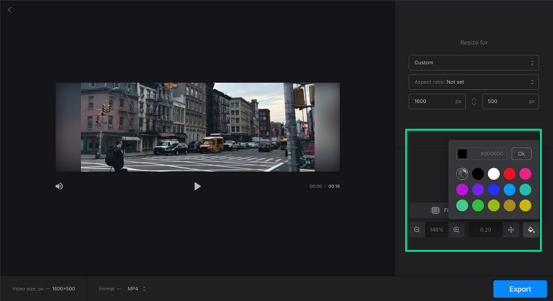 Adjust YouTube video size