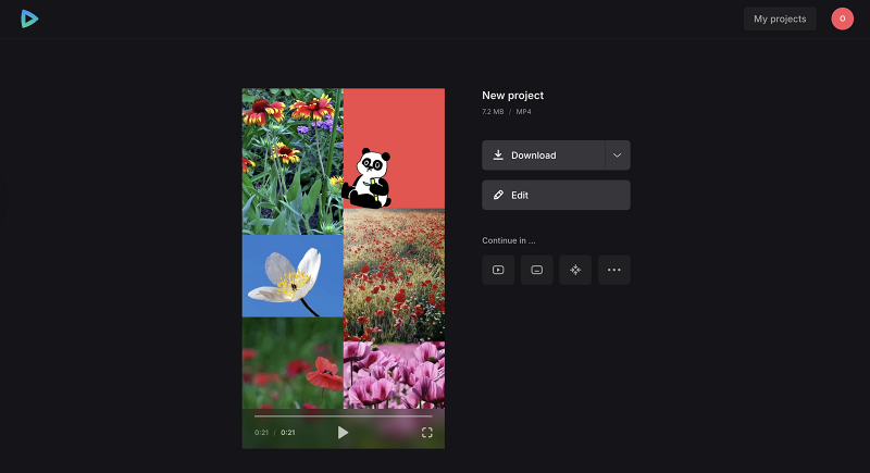 Download combined in one frame videos Save file with multiple videos on one screen