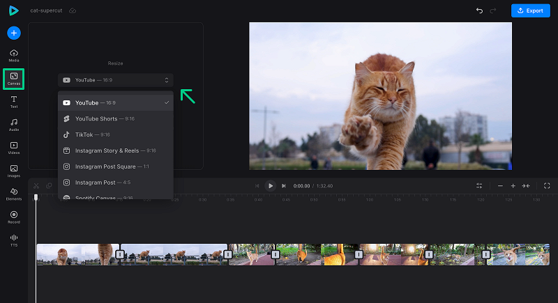 Change canvas make supercut Change canvas for supercut video