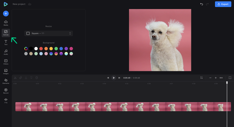 Choose GIF canvas in GIF maker Change GIF size in GIF maker