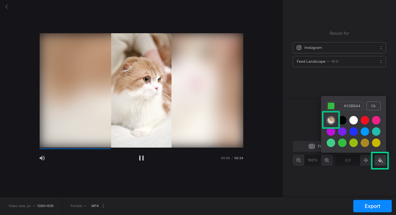 Change portrait video to landscape