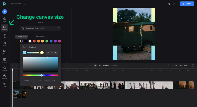 Change video size