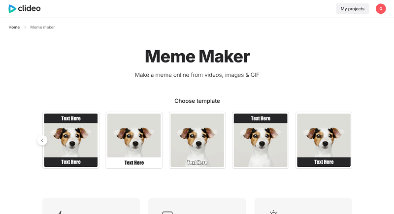 Select template to make a meme
