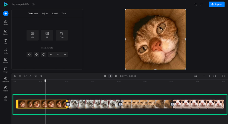 Merge GIFs into one video Combine GIFs into one video