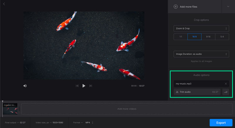 Convert MP3 to video