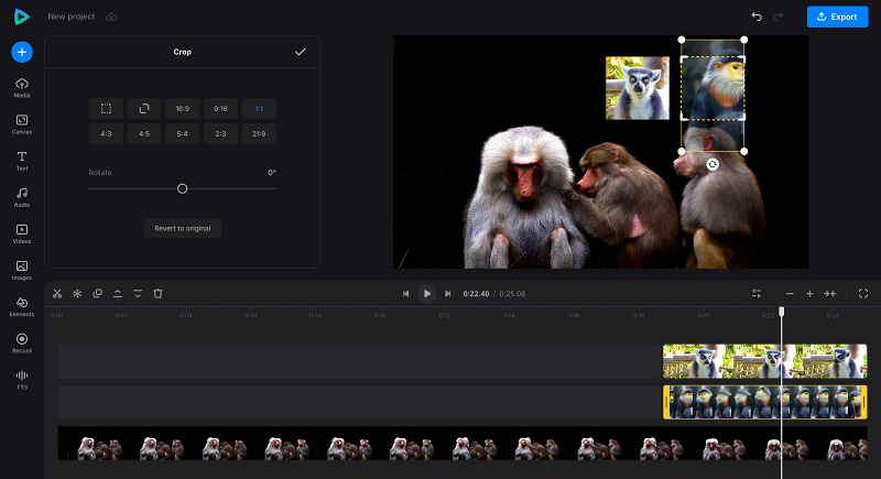 Crop resize video in video overlay Crop resize video on top of video