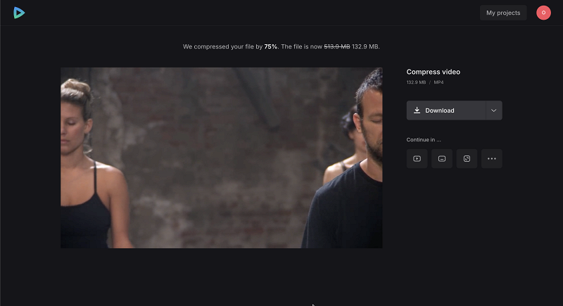 Save comressed video Download comressed file from video compresser on iOS and Mac