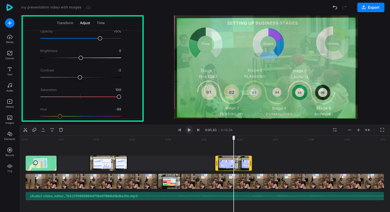 Edit images in video