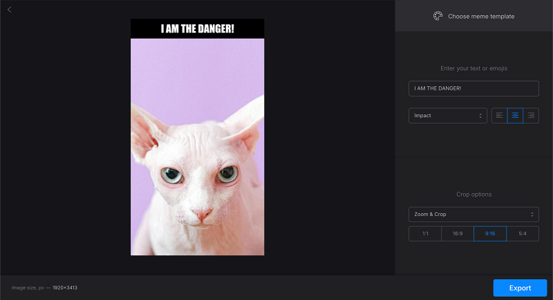 Edit meme created from your photo