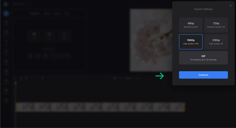 Export cropped video