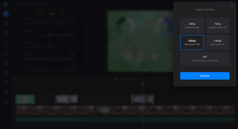 Export project with images in video