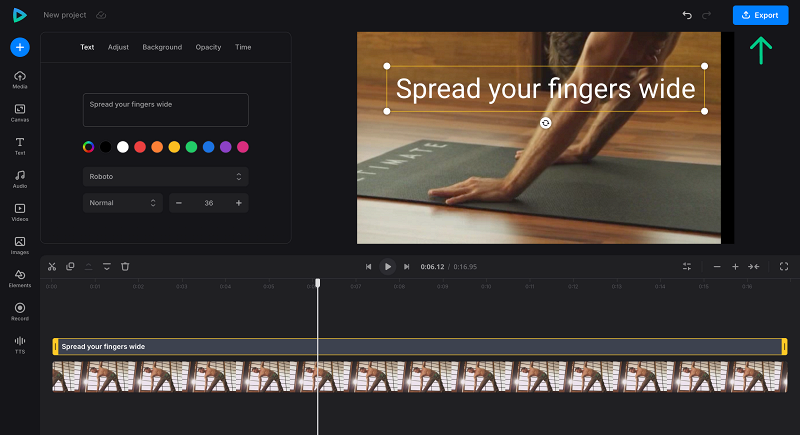 Export project to make MP4 video Export to convert AVI to MP4 format