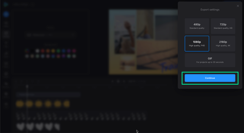 Export video collage
