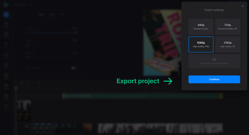 Process video in video maker