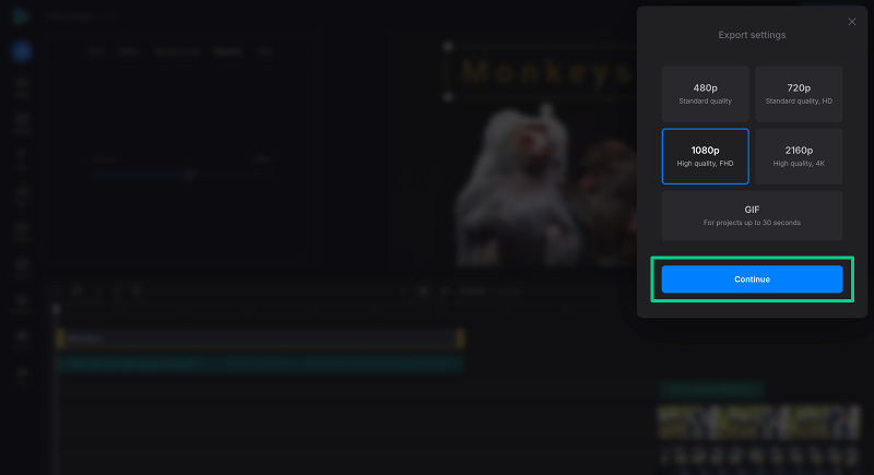 Export file with video overlay Export video on top of video