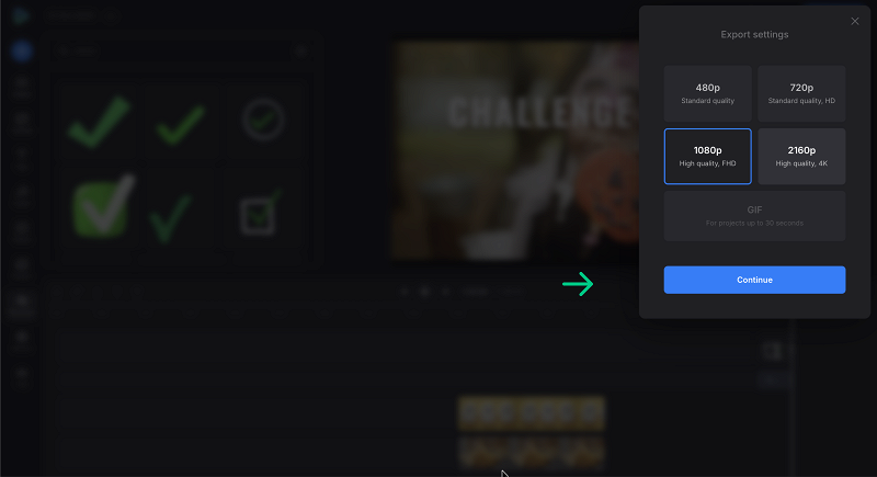 Export your Halloween challenge video
