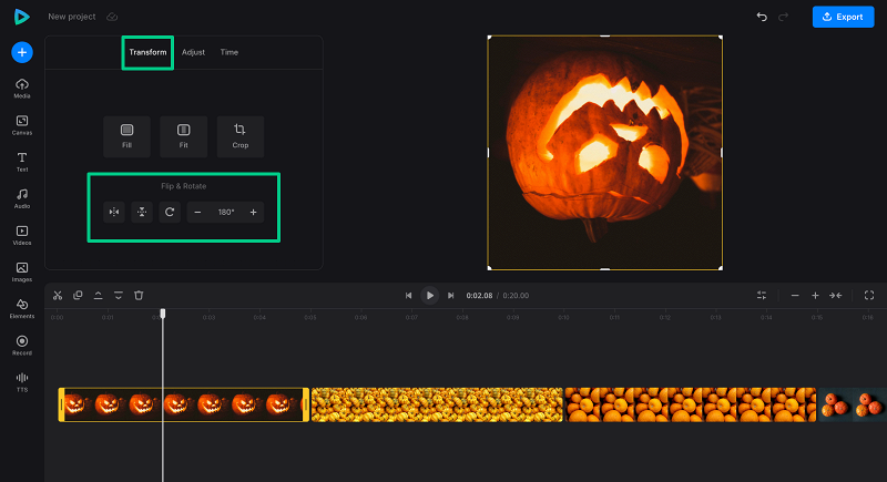 Flip and rotate in Halloween GIF