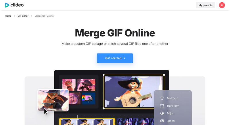 GIF merger to merge GIFs into one video Merge GIF tool to combine GIFs into one video