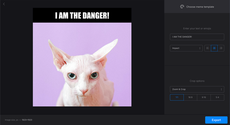 Create a meme from a photo