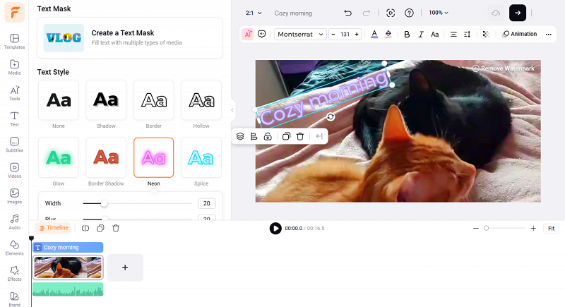 FlexClip online video editor