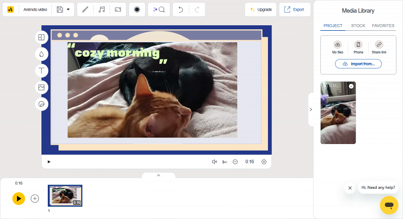 Animoto online video editor