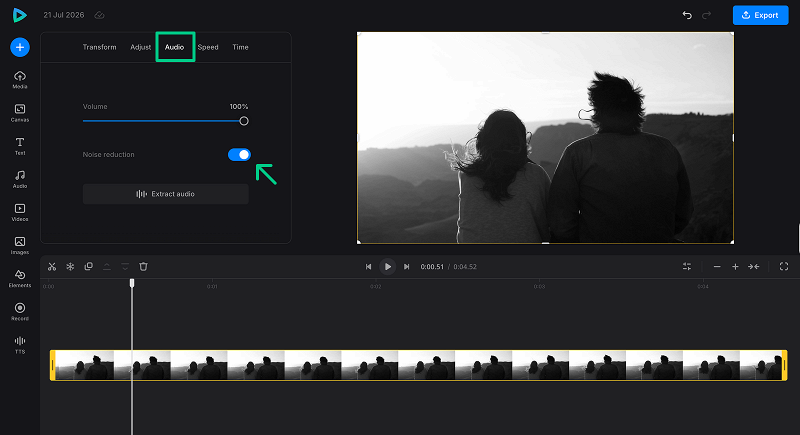 Remove background noise from video