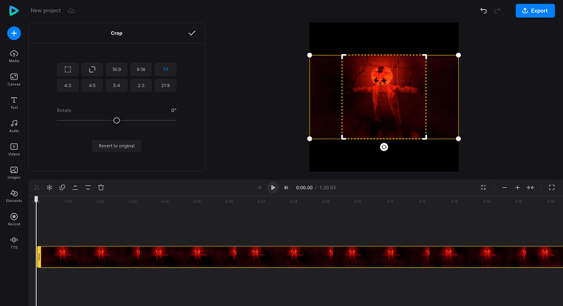 Resize and crop in Halloween GIF