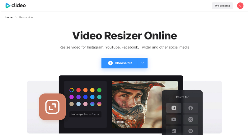Upload a video you want to resize for Twitter
