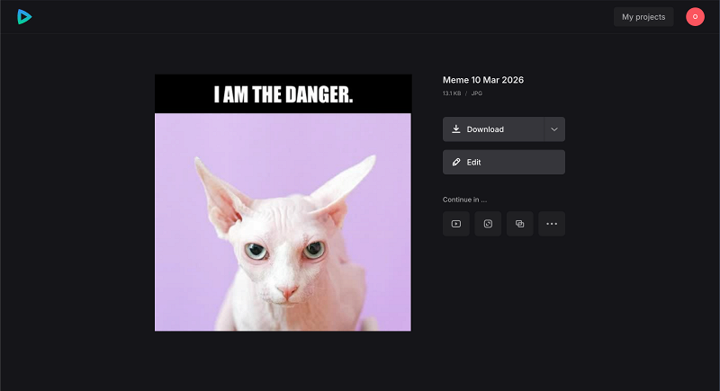 Save your photo meme