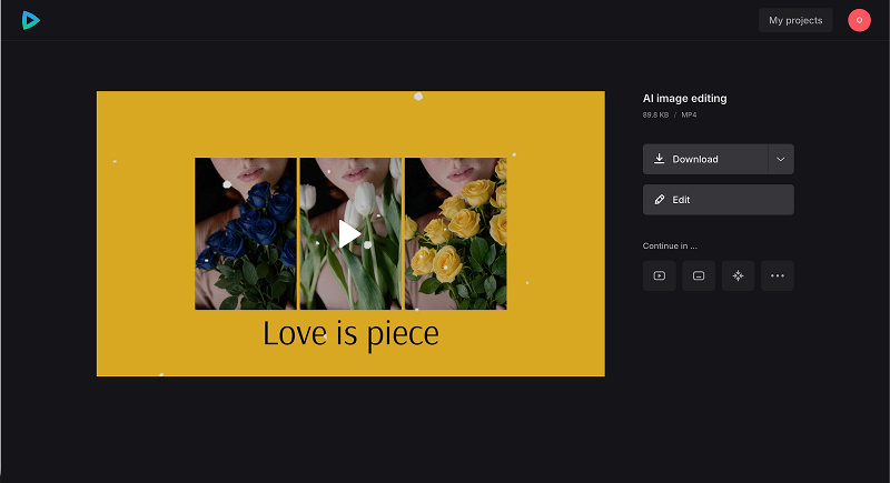 Save project with AI images