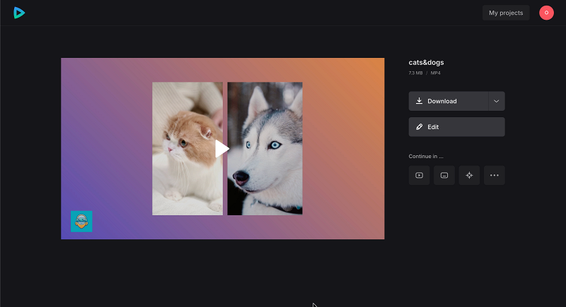 Save side-by-side video