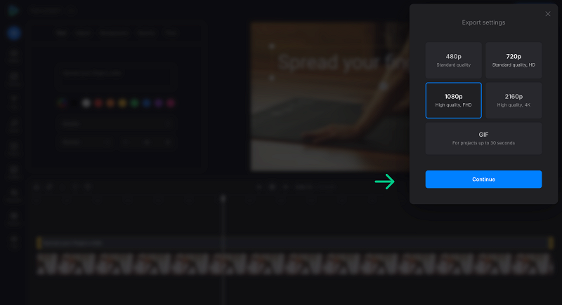 Choose video quality Select MP4 quality
