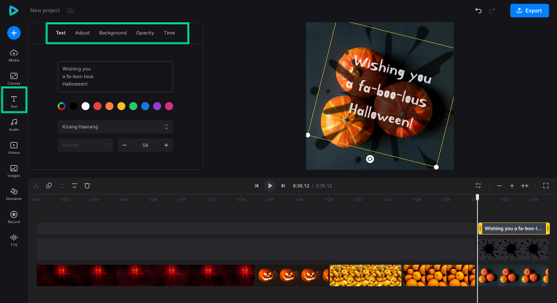Text in Halloween GIF