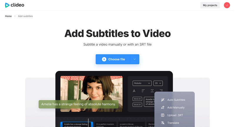 Add file to add subtitles on YouTube video Upload file to add captions on YouTube video