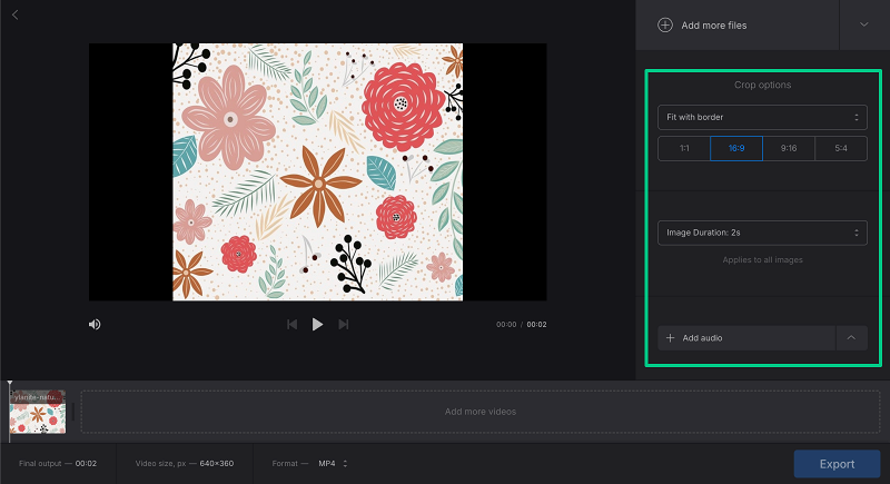 Add music to picture settings